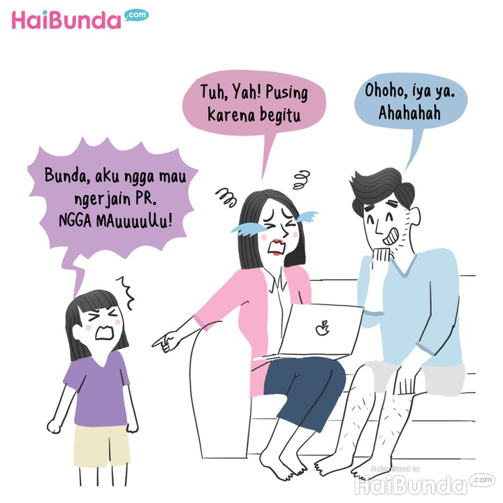 Komik Bunda, (Masih) Sekolah Online