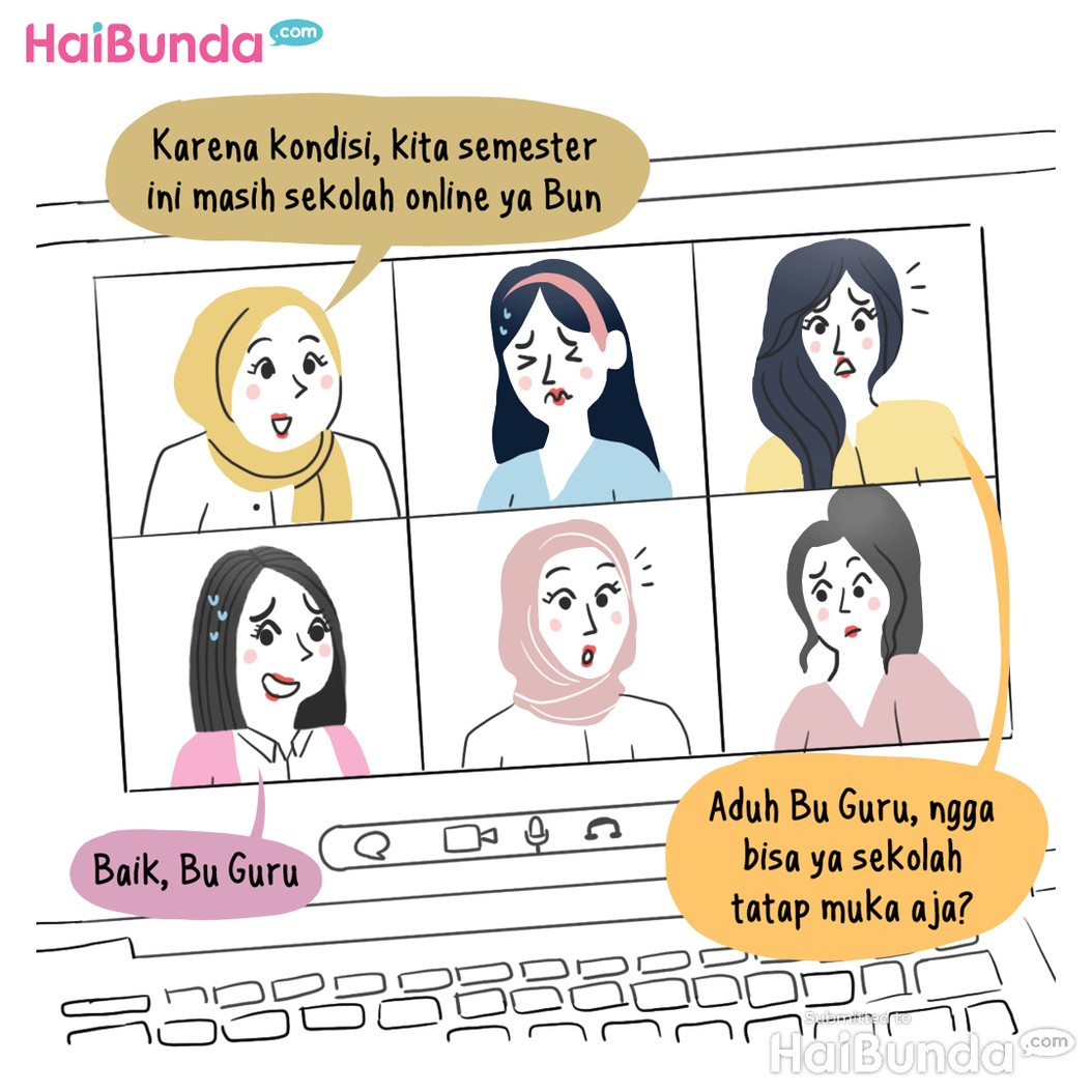 Komik Bunda, (Masih) Sekolah Online