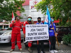 Aksi PMI Solo Kampanyekan Donor Plasma Konvaselen