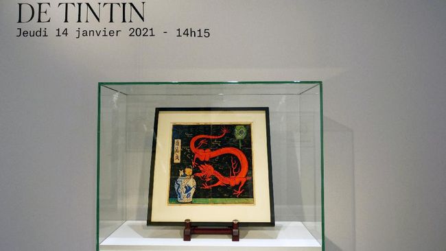 Rumah lelang Artcurial baru saja melepas lukisan orisinal karya penulis kartun Tintin, Herge senilai Rp54 miliar.