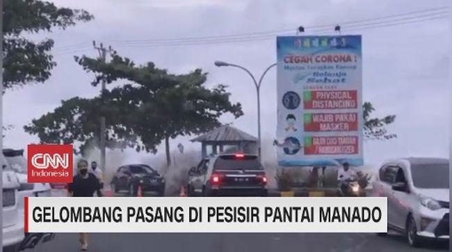 Video Gelombang Pasang Di Pesisir Pantai Manado