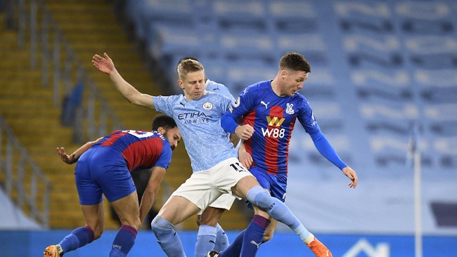 Manchester City sukses menggulung tamunya Crystal Palace dalam lanjutan Liga Inggris pekan ke-18.