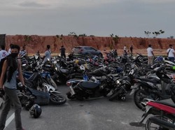 Dipakai untuk Balap Liar, 200 Kendaraan di Pekanbaru Ditilang Polisi