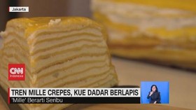 VIDEO: Tren Mille Crepes, Kue Dadar Berlapis
