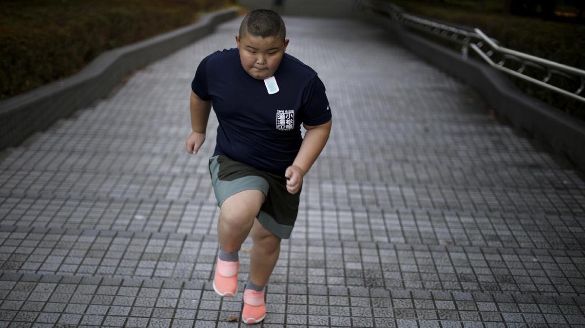 FOTO: Bertemu Kyuta, Bocah 10 Tahun Sang Jawara Sumo Dunia
