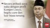 CELOTEH: Suara untuk Calon Kapolri Lisyto Sigit Komjen Pol Listyo Sigit Prabowo menjadi sosok satu-satunya calon kapolri yang diajukan Presiden Jokowi untuk uji kelayakan dan kepatutan di DPR RI.