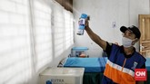 FOTO: Isolasi Mandiri di Gedung Karang Taruna Pondok Labu Masyarakat berswadaya mendukung gedung karang taruna di Jalan Bango III, Pondok Labu, Jaksel sebagai tempat isolasi mandiri bagi penduduk yang terpapar corona.