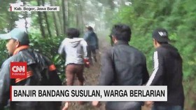 VIDEO: Banjir Susulan di Puncak Bogor, Warga Berlarian