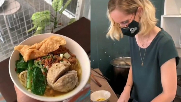 Bule Jualan Mie Ayam di Yogyakarta