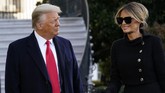 Presiden Amerika Serikat Donald Trump dan Ibu Negara Melania resmi meninggalkan Gedung Putih, Rabu (20/1) pagi waktu setempat.