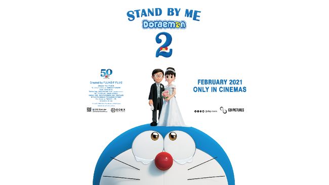 Warganet riuh mengungkapkan kegembiraan ketika melihat Nobita dewasa menikah dengan Shizuka di poster penayangan film Stand by Me Doraemon 2.