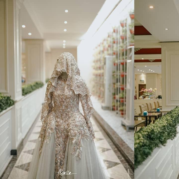 <p>Valda Alviana tampil cantik di pernikahannya. Gaun mewahnya pun mencuri perhatian, Bunda. (Foto: Instagram/ficellephoto)</p>