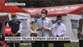 VIDEO: Presiden Jokowi Tinjau Korban Gempa Sulbar