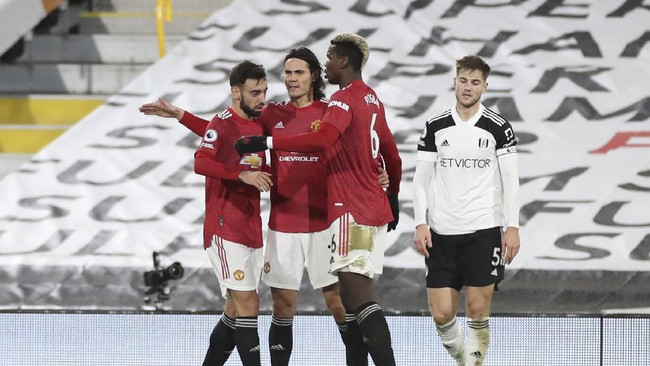 Berikut fakta Man Utd kembali ke peringkat teratas Liga Inggris usai mengalahkan Fulham 2-1 di Stadion Craven Cottage, Kamis (21/1).