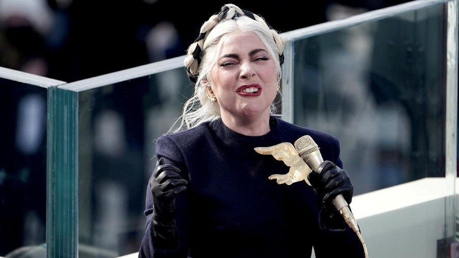 Lady Gaga performs during the 59th Presidential Inauguration in Washington, U.S., January 20, 2021. Greg Nash/Pool via REUTERS     TPX IMAGES OF THE DAY