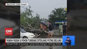 VIDEO: Rumah Rusak & Pohon Tumbang Diterjang Puting Beliung
