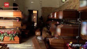 VIDEO: 600 Jenazah di Italia Antre Untuk Dimakamkan