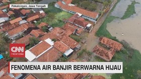 VIDEO: Fenomena Air Banjir Berwarna Hijau