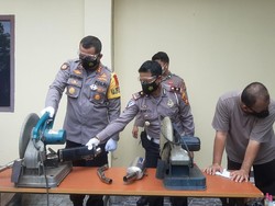 Disita Saat Razia, 563 Knalpot Brong di Pekanbaru Dimusnahkan Polisi