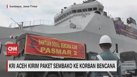 VIDEO: KRI Aceh Kirim Paket Sembako ke Korban Bencana