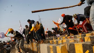 FOTO: Ribuan Petani India Demo saat Rayakan Hari Kemerdekaan