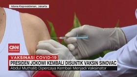 VIDEO: Suntikan Kedua Vaksin Sinovac ke Presiden Jokowi