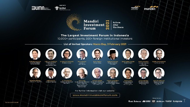 Bertema Reform after the Storm, Mandiri Investment Forum (MIF) 2021 diharapkan membantu para investor dalam menyusun strategi investasi tahun ini.