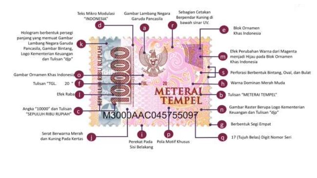 DJP Pamerkan Tampilan Meterai Rp10 Ribu, Berlaku Tahun Ini Direktorat Jenderal Pajak (DJP) memperkenalkan meterai tempel baru sebagai pengganti meterai tempel lama desain tahun 2014.