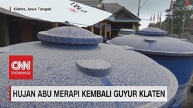 VIDEO: Hujan Abu Merapi Kembali Guyur Klaten