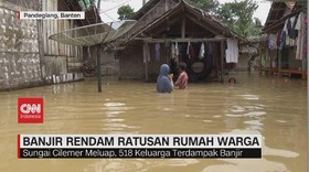 VIDEO: Banjir Rendam Ratusan Rumah Warga di Pandeglang