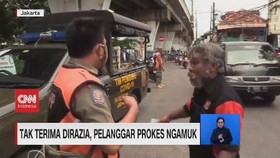 VIDEO: Tak Terima Dirazia, Pelanggar Prokes Ngamuk