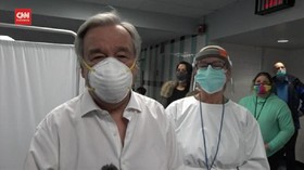 VIDEO: Sekjen PBB Antonio Guterres Terima Vaksin Pertama