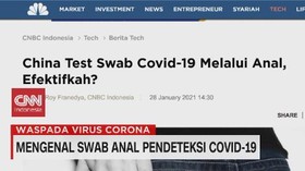 VIDEO: Mengenal Swab Anal Pendeteksi Covid-19