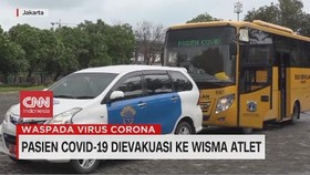 VIDEO: Pasien Covid-19 Dievakuasi ke Wisma Atlet