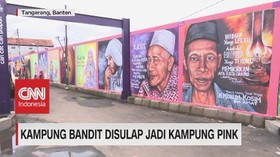 VIDEO: Kampung Bandit Disulap Jadi Kampung Pink