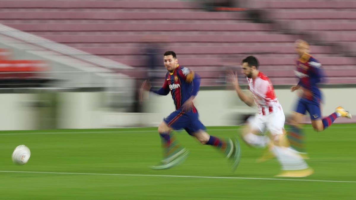 FOTO: Gol Messi di Tengah Rumor Gaji Rp4,3 Juta per Menit