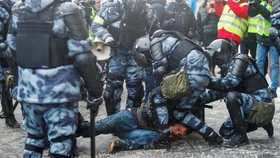 FOTO: Polisi Rusia Tangkap 5.100 Pedemo Pro-Navalny