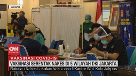 VIDEO: Vaksinasi Serentak Nakes di 5 Wilayah DKI Jakarta