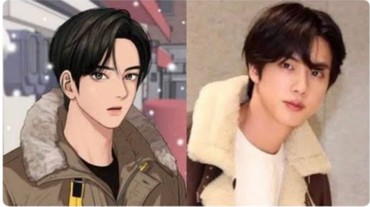 img-title Reaksi Jin BTS Disebut Seganteng Karakter Webtoon Suho 'True Beauty'