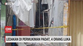 VIDEO: Ledakan di Permukiman Padat, 4 Orang Luka