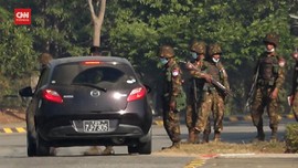 VIDEO: Sehari Usai Kudeta, Jalan di Yangon Dijaga Tentara