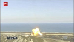 VIDEO: Roket SpaceX Meledak saat Uji Coba Mendarat
