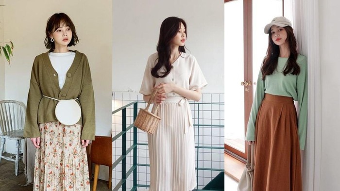 10 Inspirasi Padu Padan Midi Skirt ala Korea, Simple Tapi Stunning!
