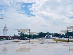 Lengangnya Masjid Agung Banten Saat Pandemi Corona