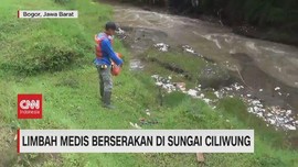 VIDEO: Limbah Medis Berserakan di Sungai Ciliwung