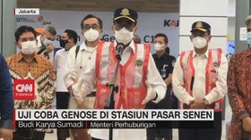 VIDEO: Uji Coba Genose di Stasiun Pasar Senen
