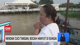 VIDEO: Hendak Cuci Tangan, Bocah Hanyut di Sungai