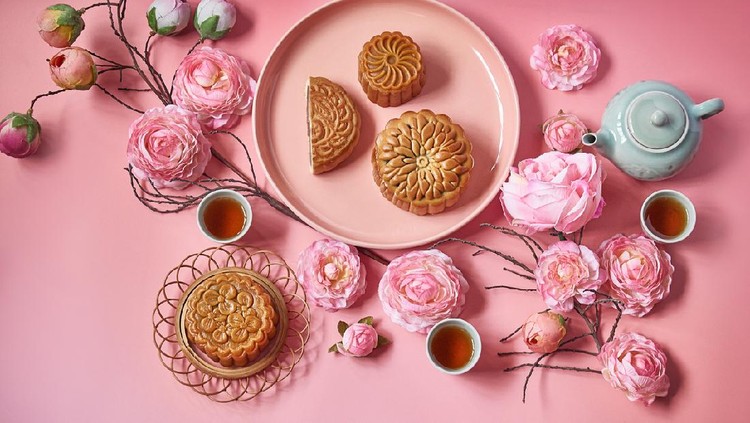 Ilustrasi kue bulan Ilustrasi kue bulan