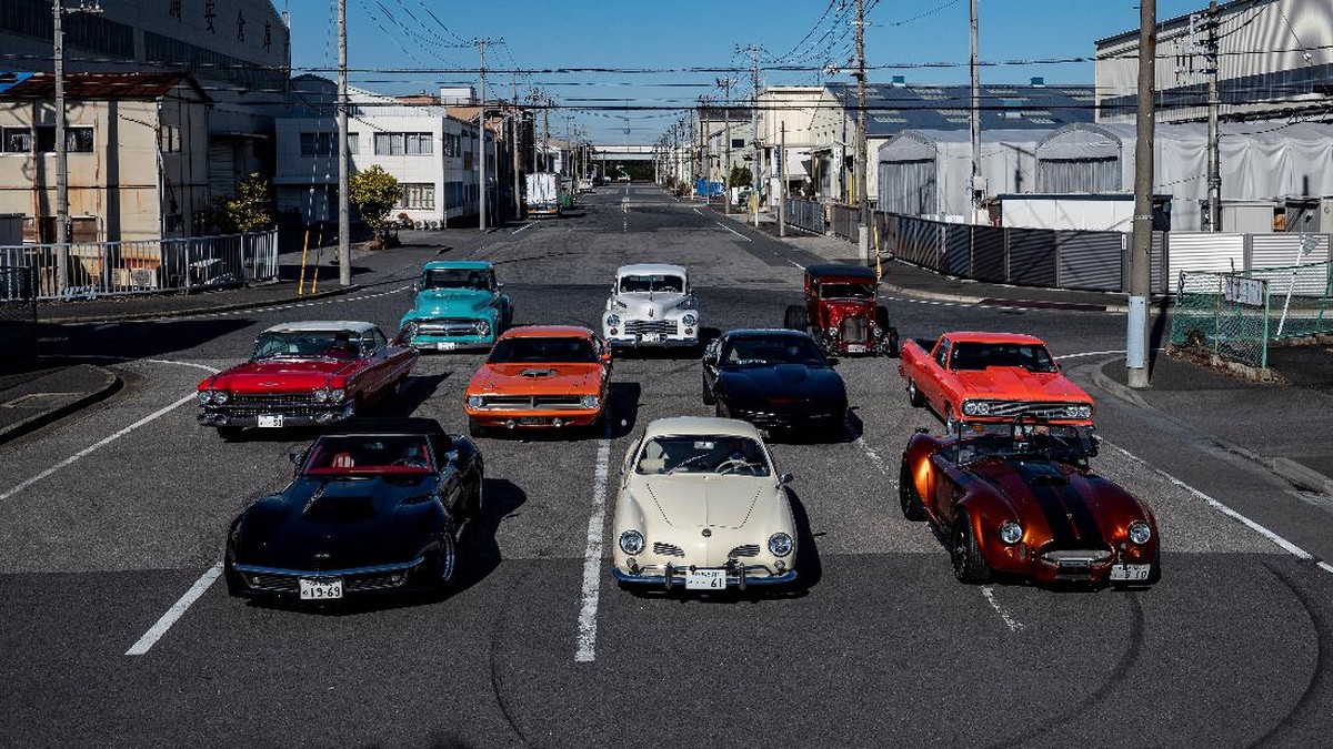 FOTO: Mengendus Mobil-mobil Retro AS dari Kolektor di Tokyo
