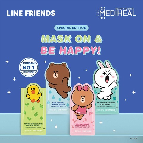 Mediheal Line Friends Teatree Care Solution Essential Mask EX Set